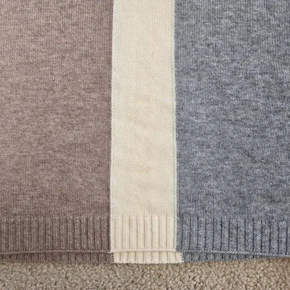 NWOT Summersalt Tri-color Wool Cashmere Wrap Oversized Scarf - Picture 3 of 8